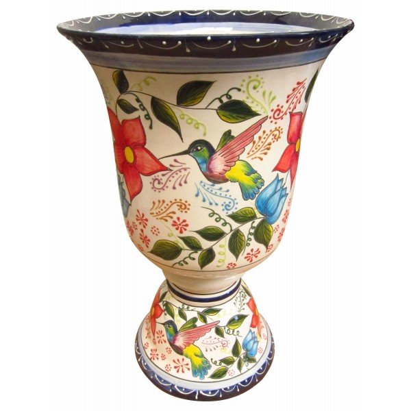 Mexican Talavera Planter Colibri Azul